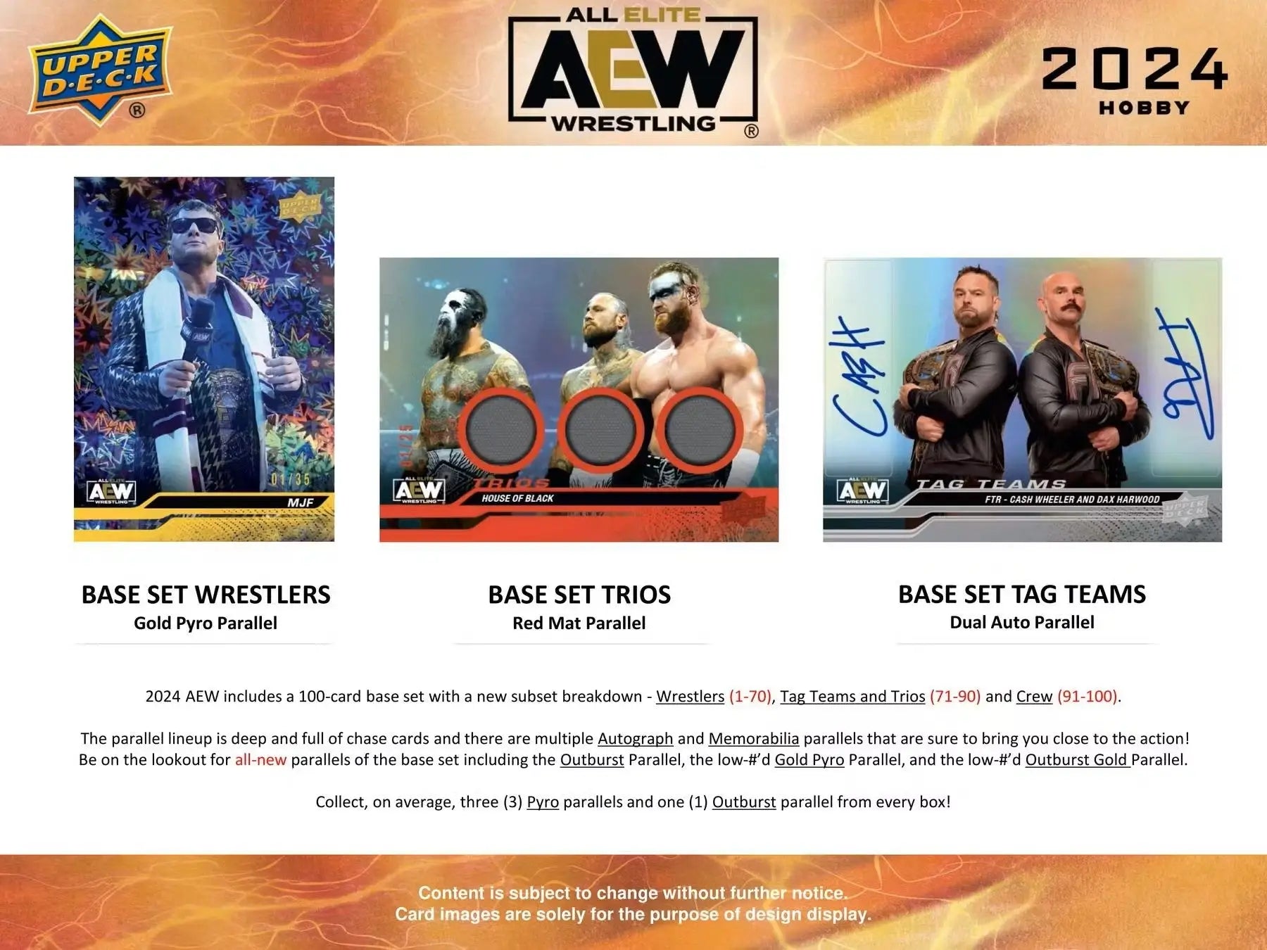 2024 Upper Deck AEW Wrestling Hobby Box | Columbia Sports Cards - Sports Card Hobby Boxes