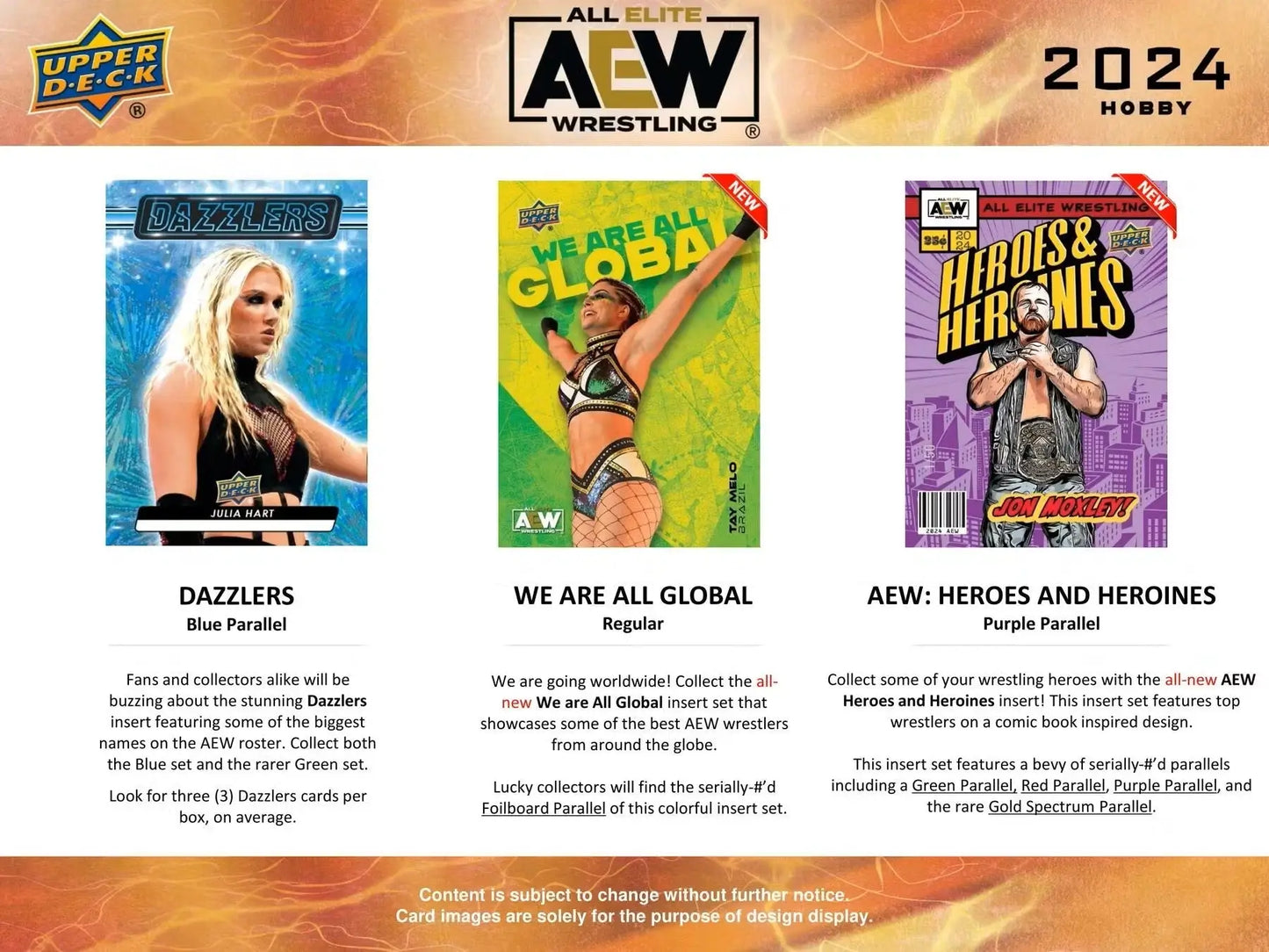 2024 Upper Deck AEW Wrestling Hobby Box | Columbia Sports Cards - Sports Card Hobby Boxes