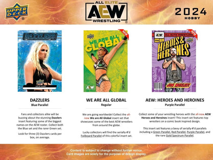 2024 Upper Deck AEW Wrestling Hobby Box | Columbia Sports Cards - Sports Card Hobby Boxes