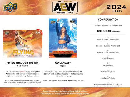 2024 Upper Deck AEW Wrestling Hobby Box | Columbia Sports Cards - Sports Card Hobby Boxes