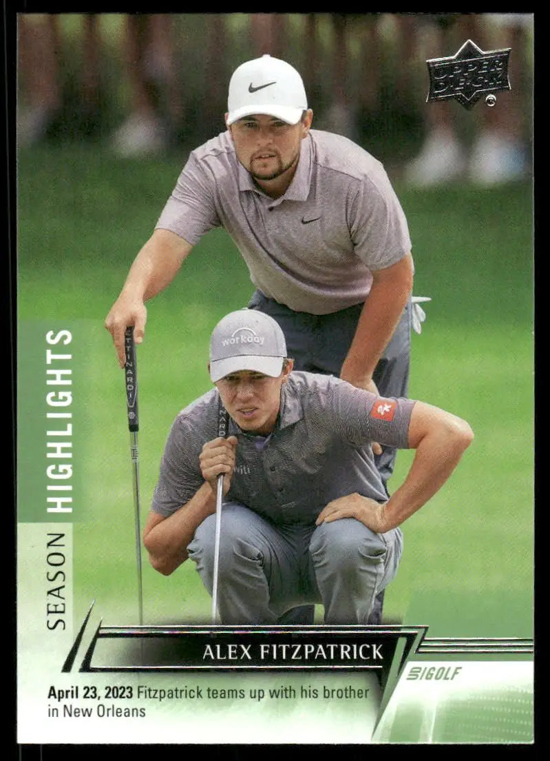 2024 Upper Deck Golf Alex Fitzpatrick #99 Season Highlights Golf - Other