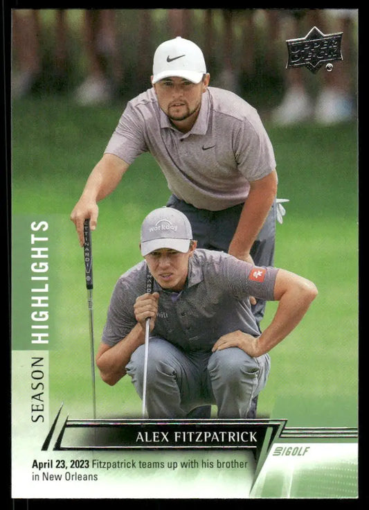 2024 Upper Deck Golf Alex Fitzpatrick #99 Season Highlights Golf - Golf Card Single