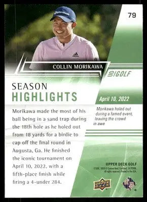 2024 Upper Deck Golf Collin Morikawa #79 Golf - Golf Card Single