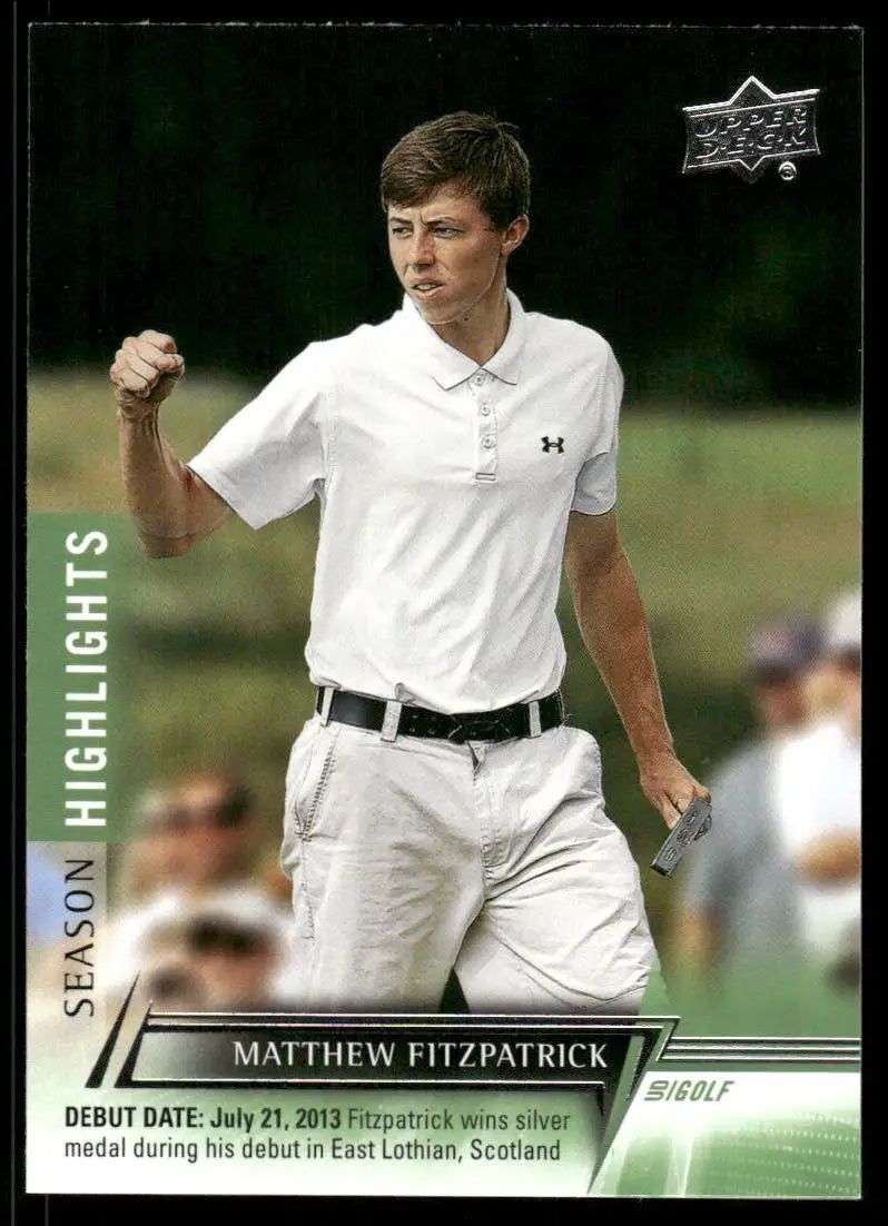 2024 Upper Deck Golf Matthew Fitzpatrick #75 Golf - Golf Card Single