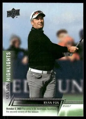 2024 Upper Deck Golf Ryan Fox #82 Season Highlights Golf - Other