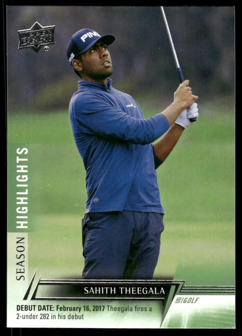 2024 Upper Deck Golf Sahith Theegala #67 Golf - Golf Card Single