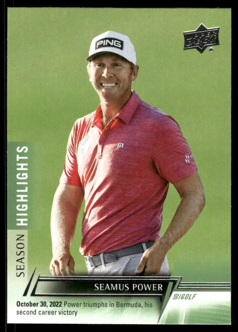 2024 Upper Deck Golf Seamus Power #92 Season Highlights Golf - Other