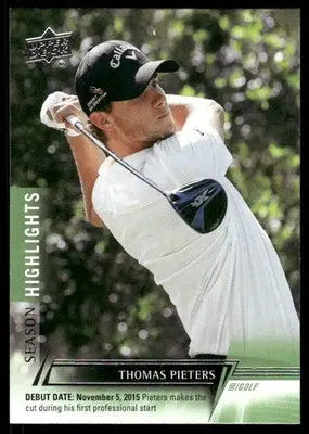 2024 Upper Deck Golf Thomas Pieters #62 Golf - Golf Card Single