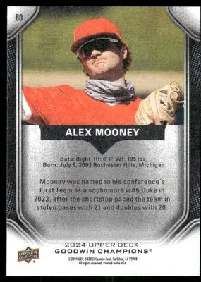 2024 Upper Deck Goodwin Champions Alex Mooney #60 Baseball - Baseball Card Single