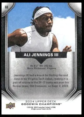 2024 Upper Deck Goodwin Champions Ali Jennings III #68 Football - Football Card Single