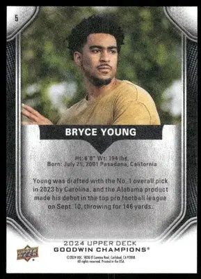 2024 Upper Deck Goodwin Champions Bryce Young #5 Football - Football Card Single