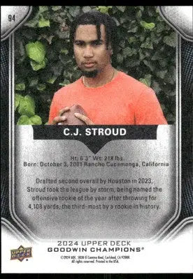 2024 Upper Deck Goodwin Champions C.J. Stroud #94 Football - Football Card Single