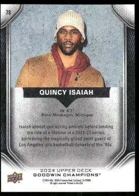 2024 Upper Deck Goodwin Champions Isaiah Quincy #78 Actor - Non-Sports Card Single