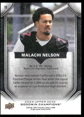 2024 Upper Deck Goodwin Champions Malachi Nelson #19 Football - Football Card Single