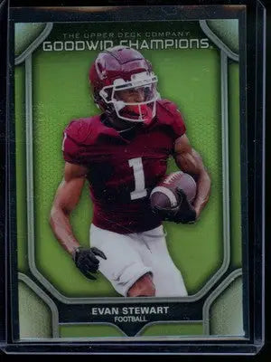 2024 Upper Deck Goodwin Champions Neon Green Evan Stewart #P28 Football - Football Card Single