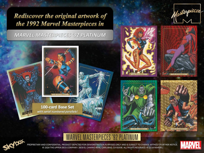 2024 Upper Deck Marvel Masterpieces 92 Platinum Hobby Box - Marvel Card Box
