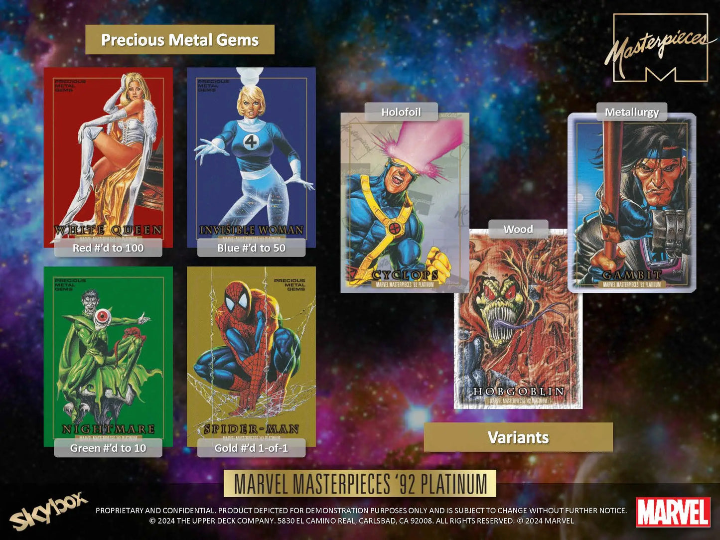 2024 Upper Deck Marvel Masterpieces 92 Platinum Hobby Box - Marvel Card Box