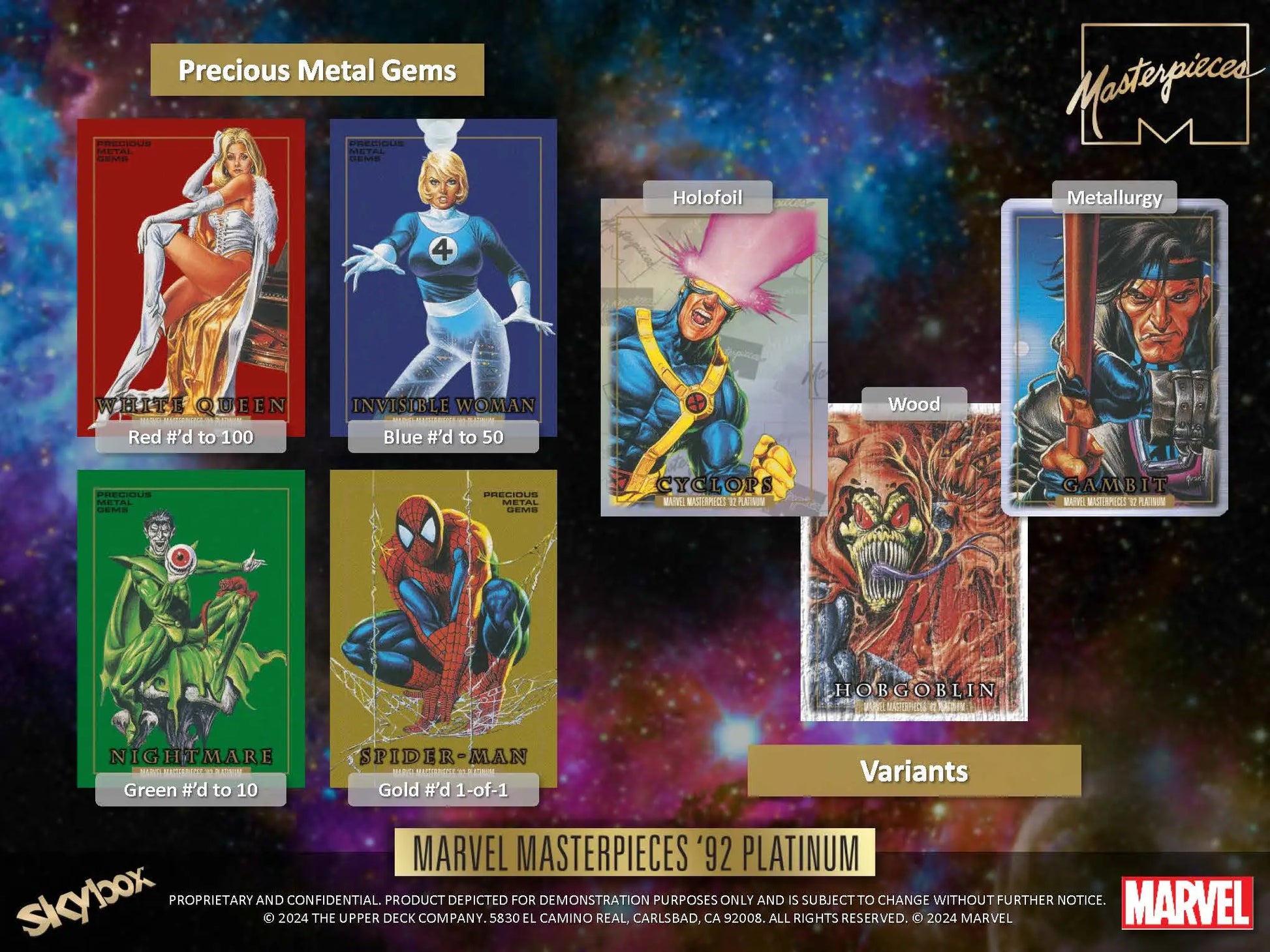2024 Upper Deck Marvel Masterpieces 92 Platinum Hobby Box - Marvel Card Box