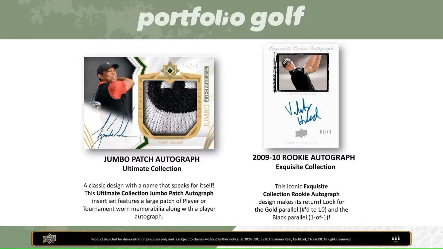 2024 Upper Deck Portfolio Golf Hobby Box - Sports Card Hobby Boxes
