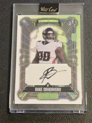 2024 Wild Card 5 Card Draw Green AutoContemporary Ruke Orhorhoro #/4 - Football Card Single