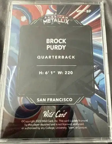 2024 Wild Card American Metallix BROCK PURDY SSP 1/4 San Fran 49ers Color Match! - Football Card Single