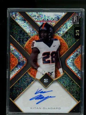 2024 Wild Card Auto Mania American FB Kitan Oladapo #AMAT-KO 3/3 Football