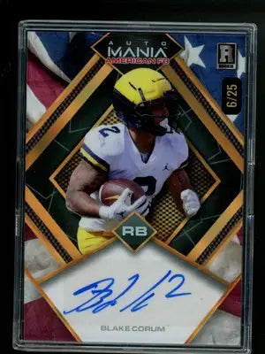 2024 Wild Card AutoMania American FB Blake Corum #AMAD-BC 6/25 Autograph