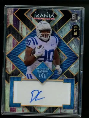 2024 Wild Card AutoMania American FB Dewayne Carter #AMASQ-DC 10/10 Football - Football Card Single