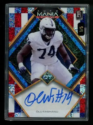 2024 Wild Card AutoMania American FB Olu Fashanu #AMAD-OF 1/5 Football