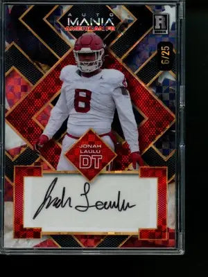 2024 Wild Card AutoMania Jonah Laulu #AMASQ-JL 6/25 Football - Football Card Single