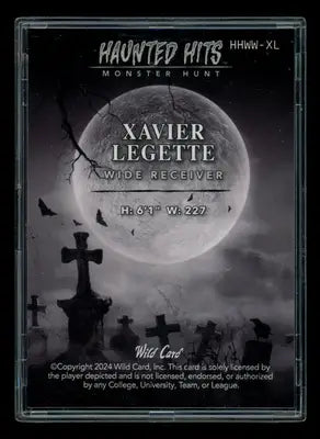2024 Wild Card Haunted Hits Monster Hunt Xavier Legette #HHWW-XL 1/3 Football - Football Card Single
