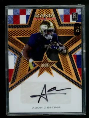 2024 Wild Card Mania American FB Audric Estime #AMAS-AE Autograph 2/5 Football - Football Card Single