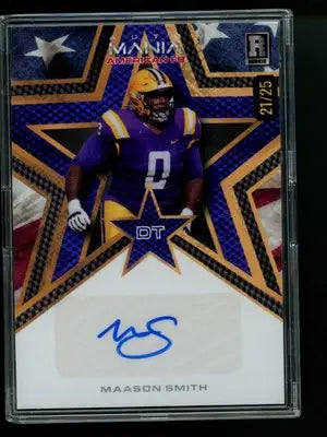 2024 Wild Card Mania American FB Maason Smith #AMAS-MS Autograph 21/25 Football - Football Card Single