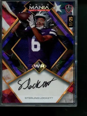 2024 Wild Card Mania American FB Sterling Lockett #AMAD-SL Autograph 15/25 - Football Card Single