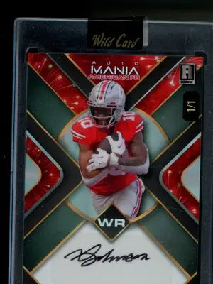 2024 Wild Card Mania American FB Xavier Johnson #AMAT-XJ 1/1 Football