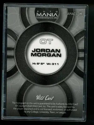 2024 Wild Card Mania Americana Jordan Morgan #AMAC-JM Autograph 4/25 Football