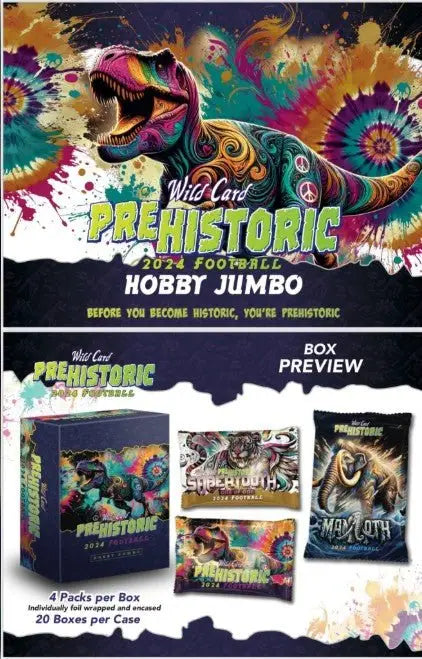 2024 Wild Card Pre-Historic Football Hobby Jumbo Box - Sports Card Hobby Boxes