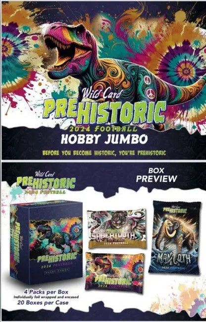 2024 Wild Card Pre-Historic Football Hobby Jumbo Box - Sports Card Hobby Boxes