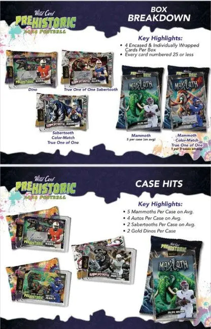 2024 Wild Card Pre-Historic Football Hobby Jumbo Box - Sports Card Hobby Boxes