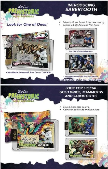 2024 Wild Card Pre-Historic Football Hobby Jumbo Box - Sports Card Hobby Boxes