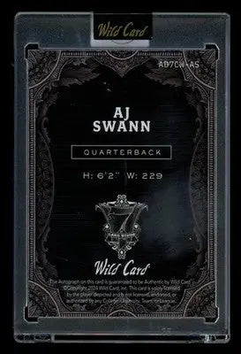 2024 Wild Card Card Stud AJ Swann 1/2 Football