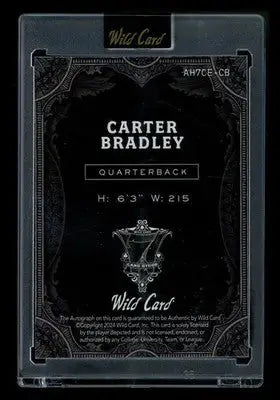2024 Wild Card Card Studio Carter Bradley #AH7CE_CB 1/6 Football