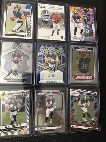 2024 Will Shipley Autograph Rookie Philly Eagles 9 Card Lot