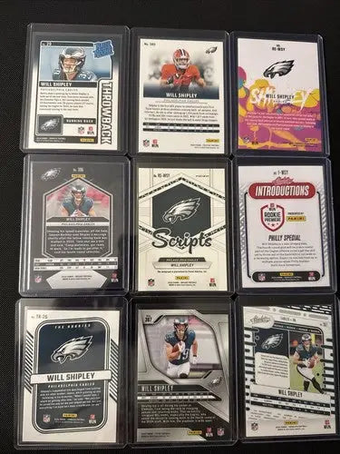 2024 Will Shipley Autograph Rookie Philly Eagles 9 Card Lot