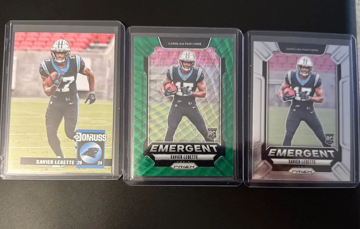2024 Xavier Leggette 9 Card Lot RC Prizm Mosaic Donruss - Football Card Single