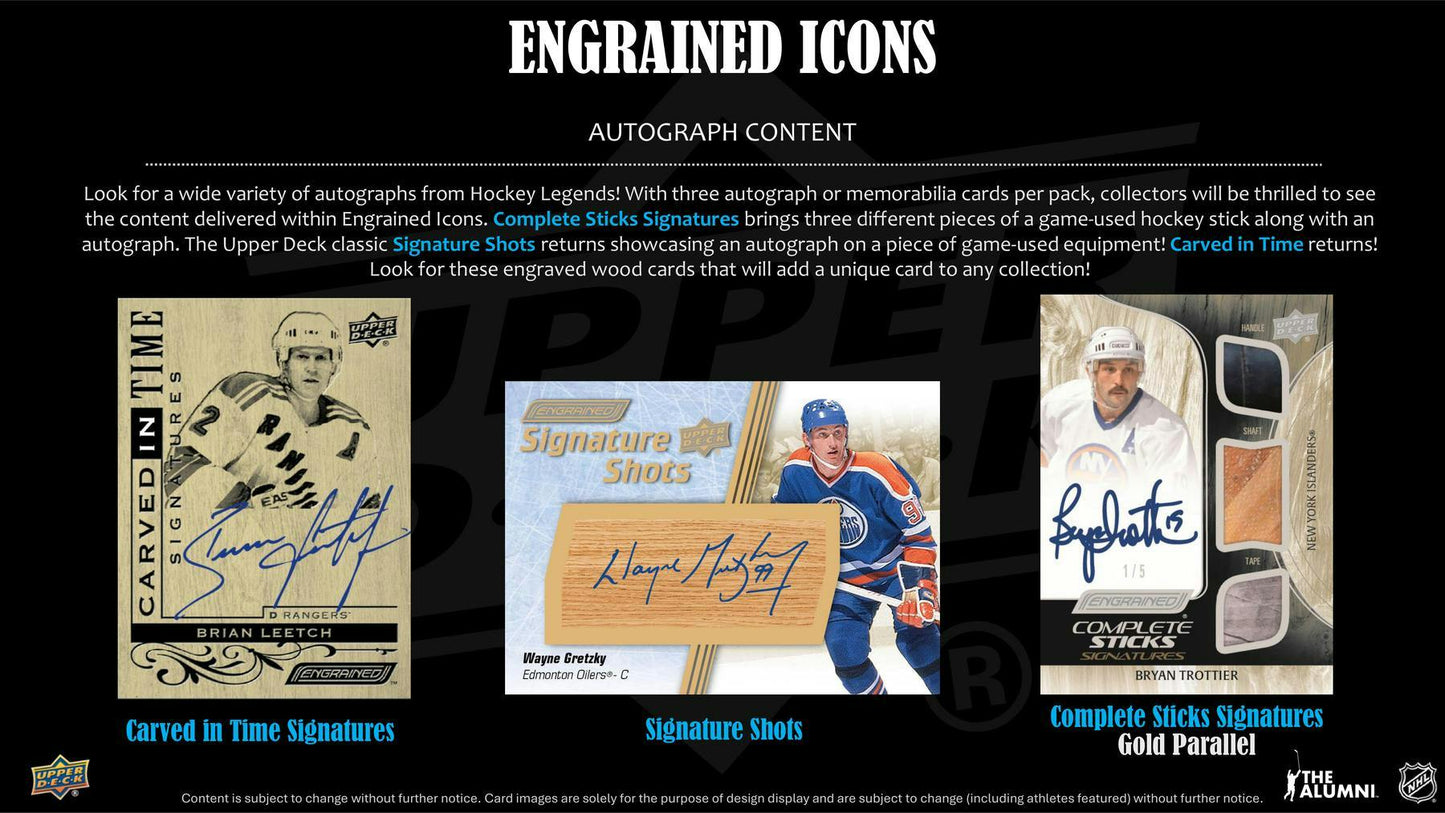 2024/25 Upper Deck Engrained Icons Hockey Hobby Box - Columbia Hobby - Sports Card Boxes - Toploaders - Card Savers