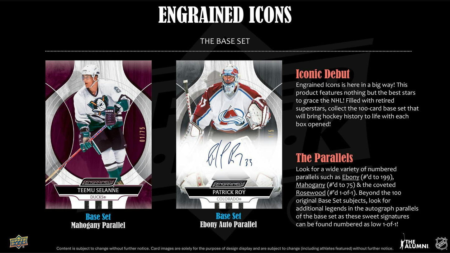 2024/25 Upper Deck Engrained Icons Hockey Hobby Box - Columbia Hobby - Sports Card Boxes - Toploaders - Card Savers