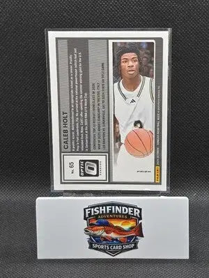 2025-2026 Donruss Optic Caleb Holt # 65 Blue Cracked Ice Prizm Rated Prospects - Basketball Card Single