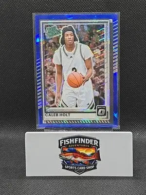 2025-2026 Donruss Optic Caleb Holt # 65 Blue Cracked Ice Prizm Rated Prospects - Basketball Card Single
