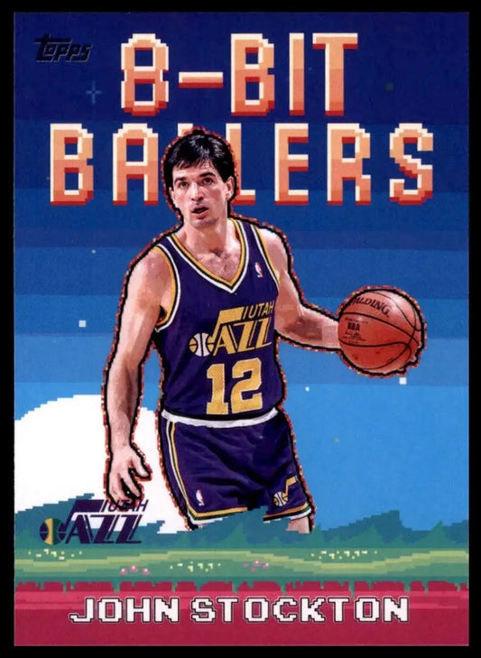 2025-26 8 Bit Ballers John Stockon #8B-24 Utah Jazz Basketball Card NBA Sports